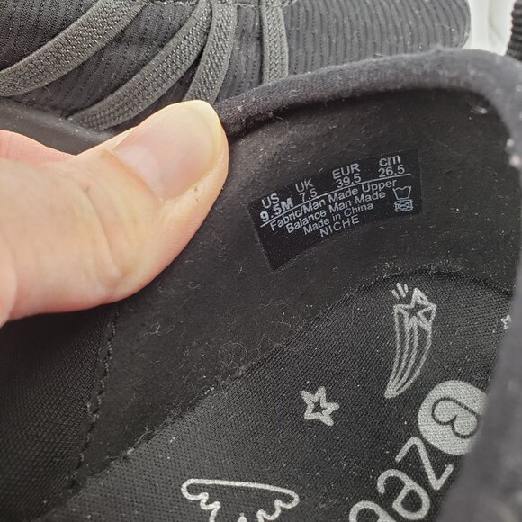 BZEES Rosies Flats 9.5 Women's Shoes Slip On Lightweight Black Arch Support - Picture 2 of 11